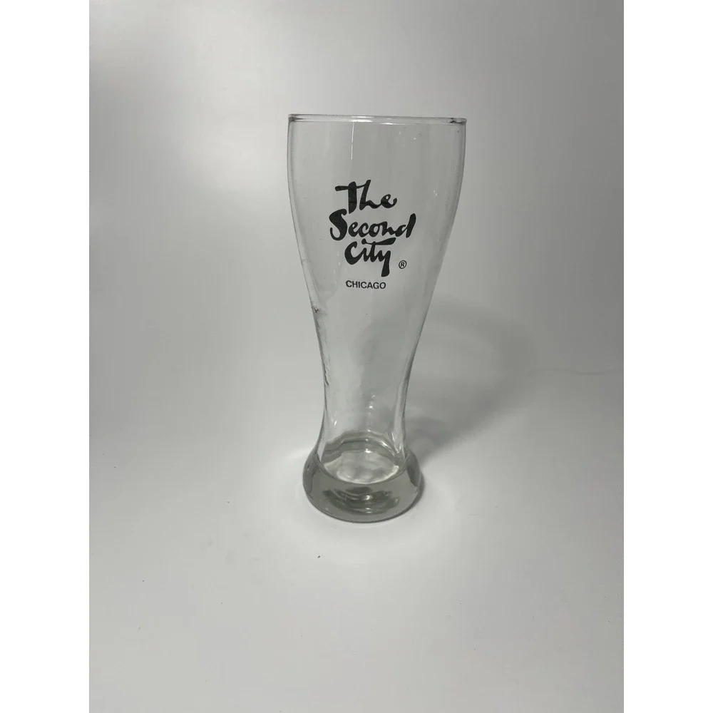 Second City Comedy Club Collectible Chicago Tall Beer Glass 8.5